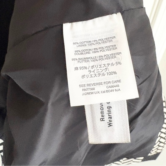 J. CREW  Geometric Panel Shift Dress | Black • Cream | Size 8 - Picture 8 of 8